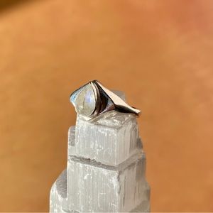 Moonstone signet ring - size 7.5